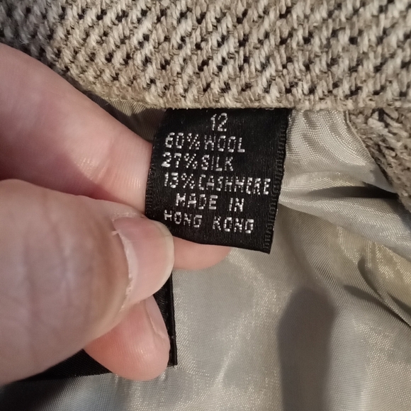 Linda allard Ellen Tracy vintage wool silk cashmere blend one button blazer - Picture 5 of 6